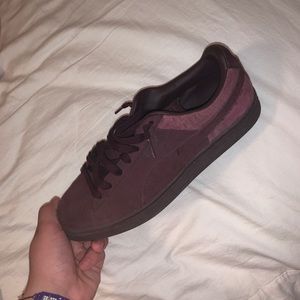 Burgundy Pumas Suede